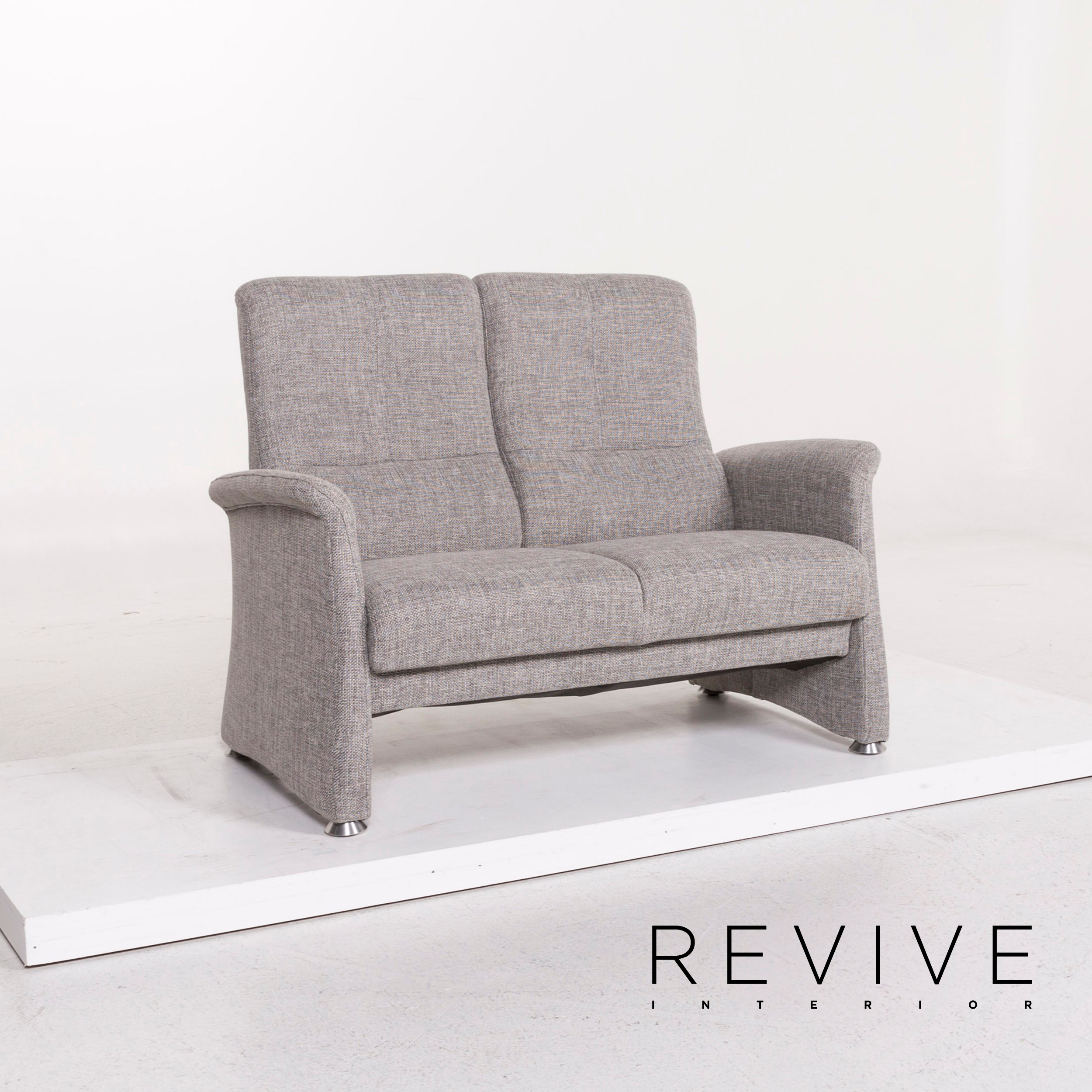 Himolla Fabric Sofa Grey Loveseat Couch 12161 Ebay