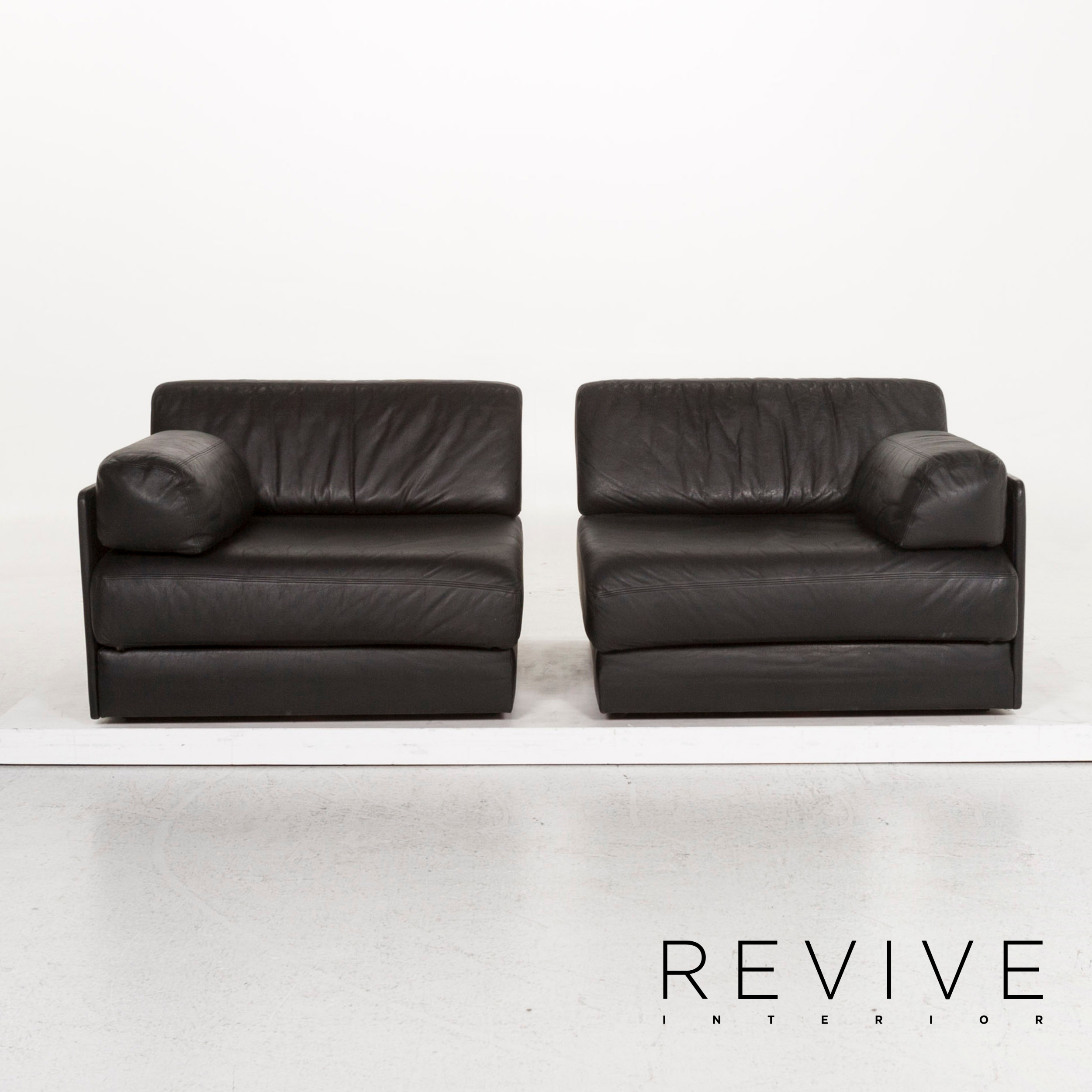 de Sede DS 76 Leder Schlafsofa Schwarz Zweisitzer Funktion Schlaffunktion | eBay