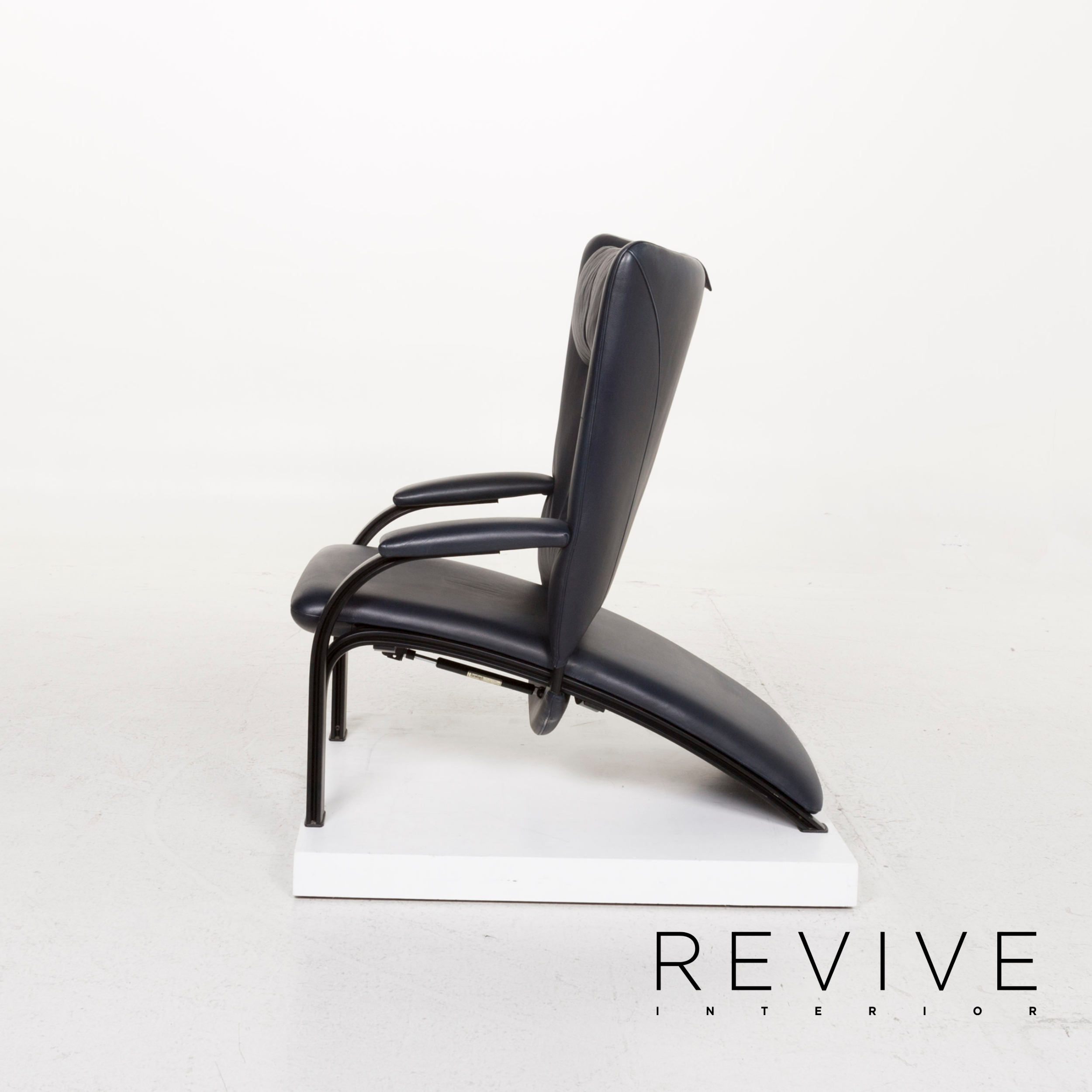 WK Wohnen Spot 698 by Prof. Stefan Heiliger Leder Sessel Blau #13202 | eBay