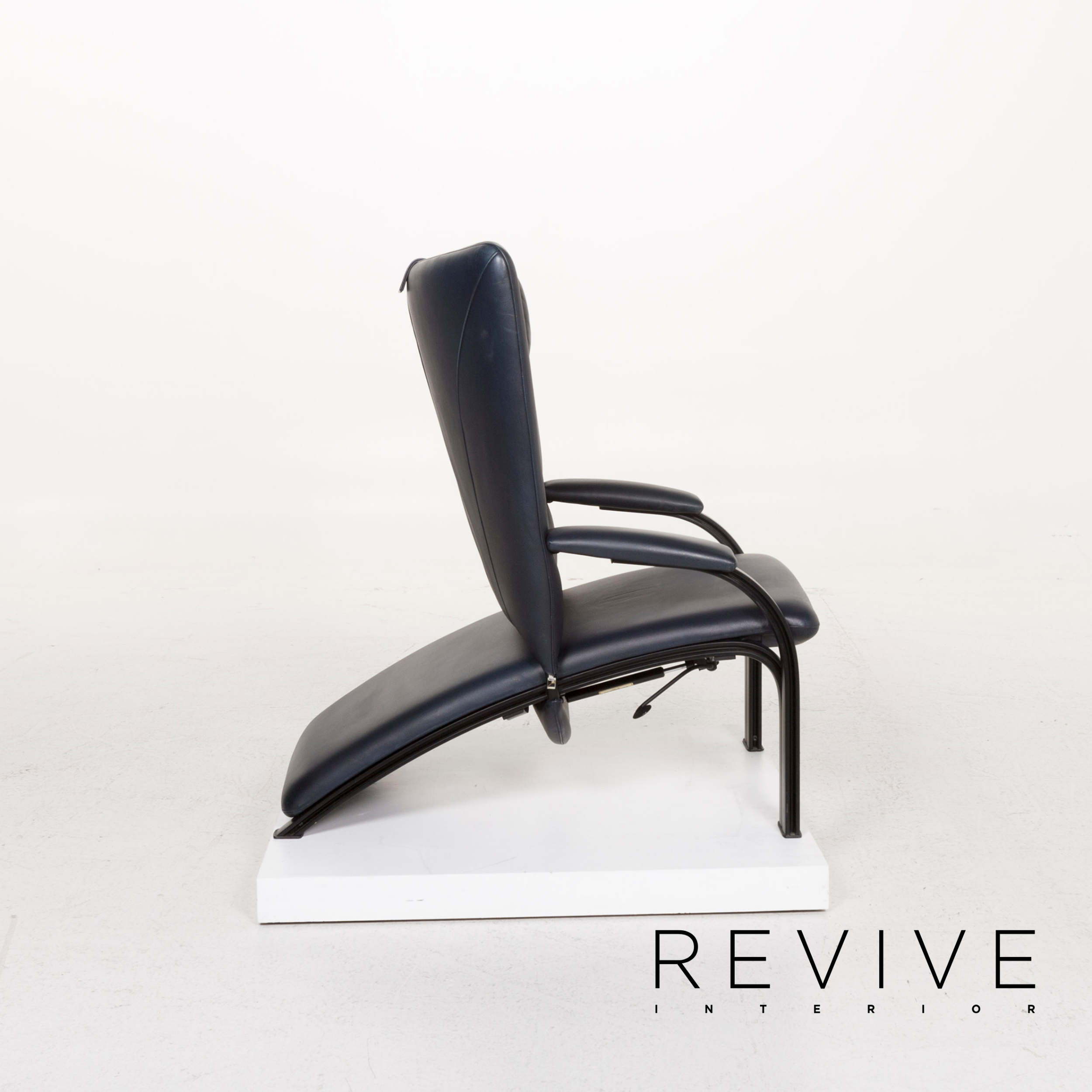 WK Wohnen Spot 698 by Prof. Stefan Heiliger Leder Sessel Blau #13202 | eBay