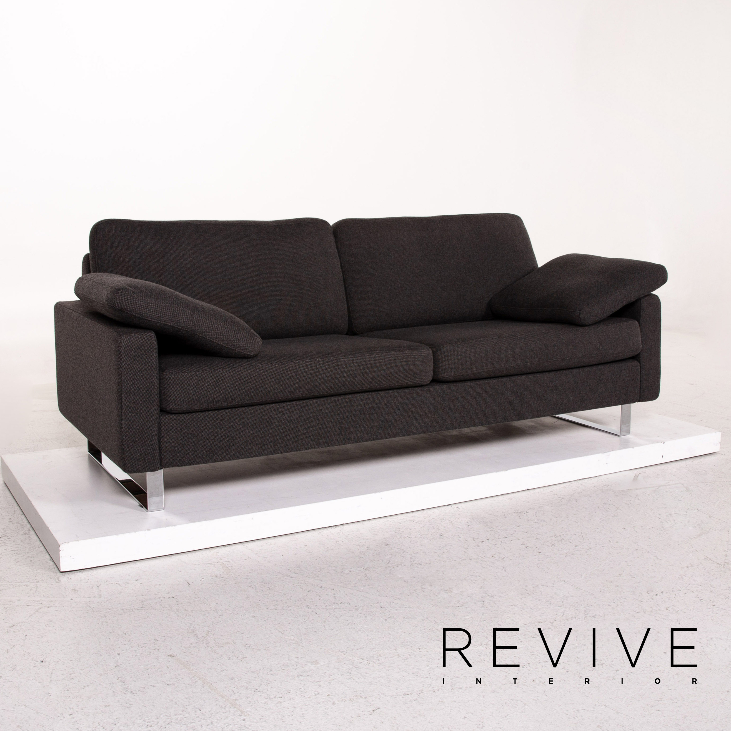 Cor Conseta Stoff Sofa Anthrazit Grau Zweisitzer Couch #13518 | eBay