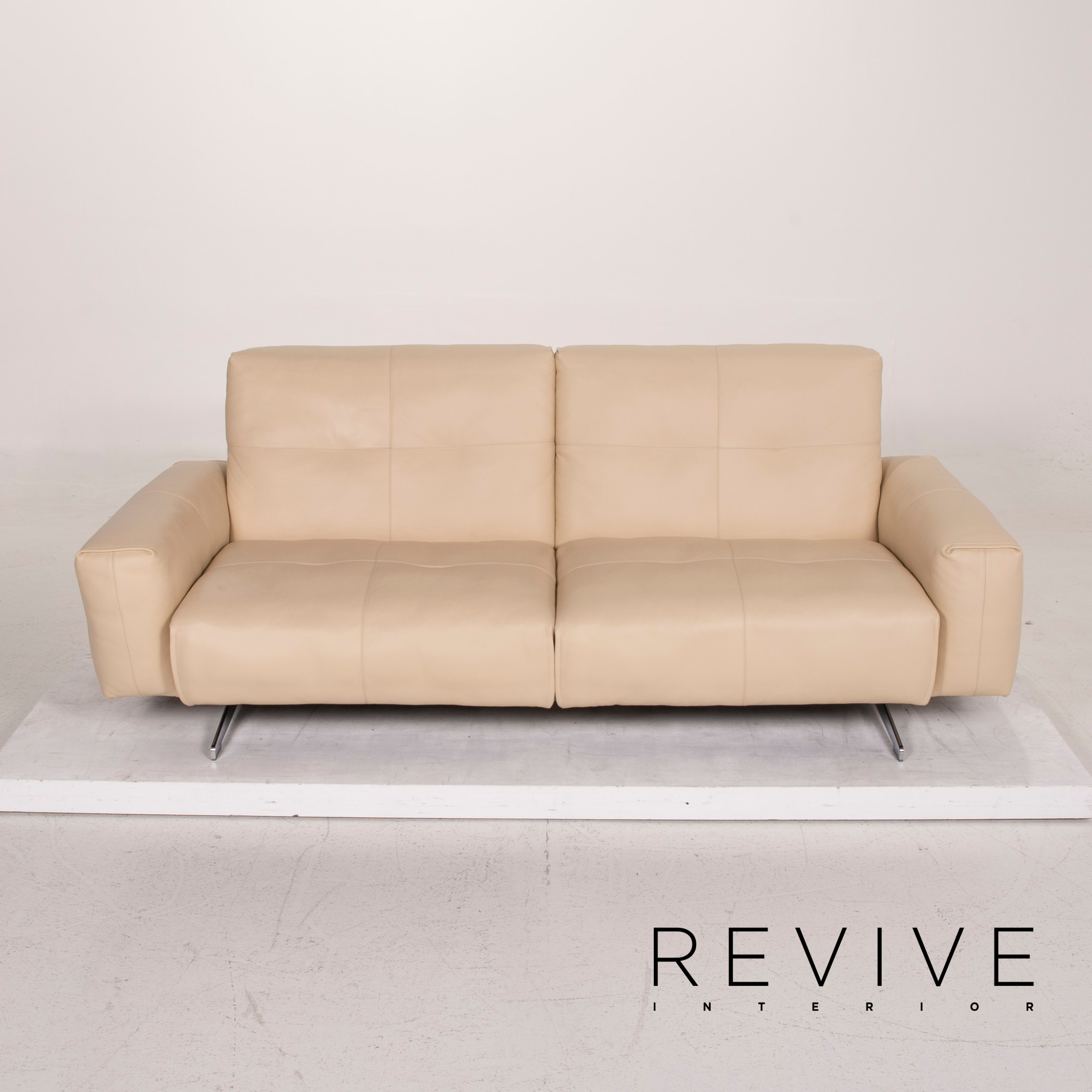 Rolf Benz 50 Leder Sofa Creme Zweisitzer 15359 eBay